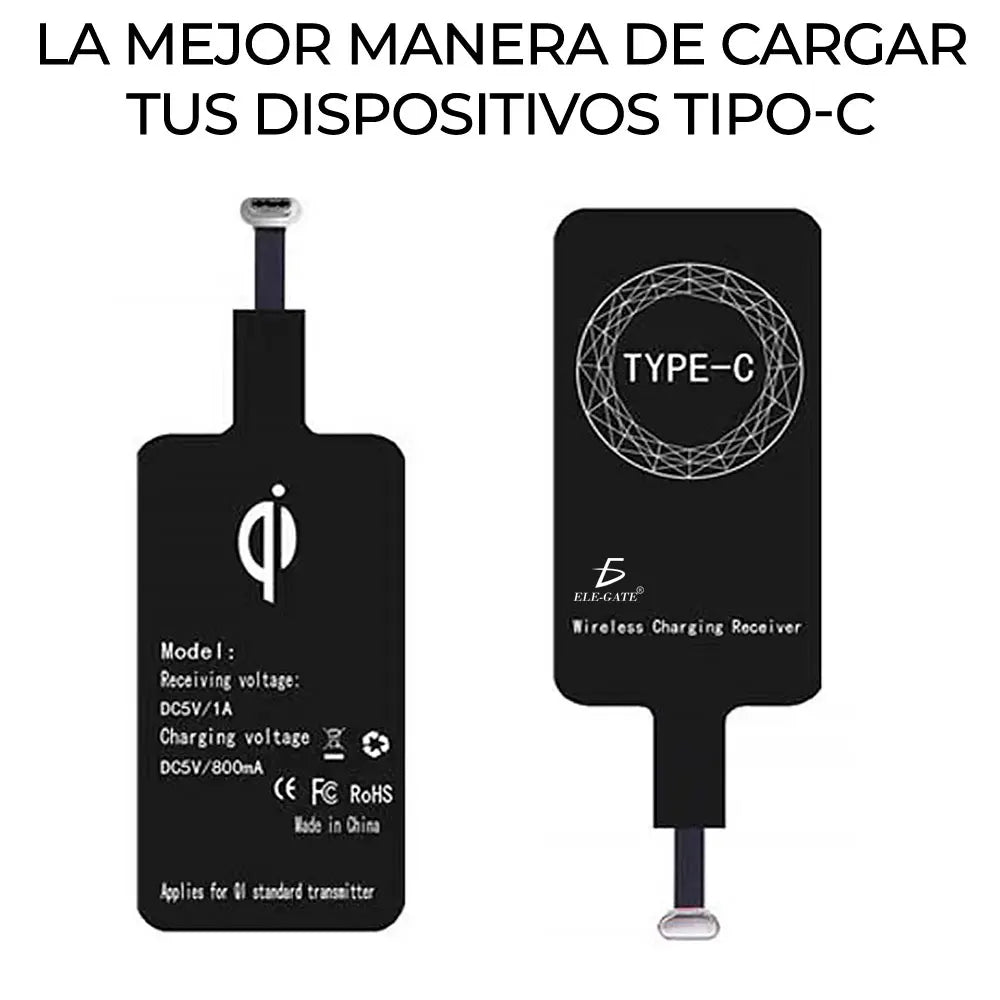 ELE-GATE Qi Wireless Charging Receiver CON.63.TYPEC Universal Type-C Interface Mobile Phone Accessory Merch Eternally