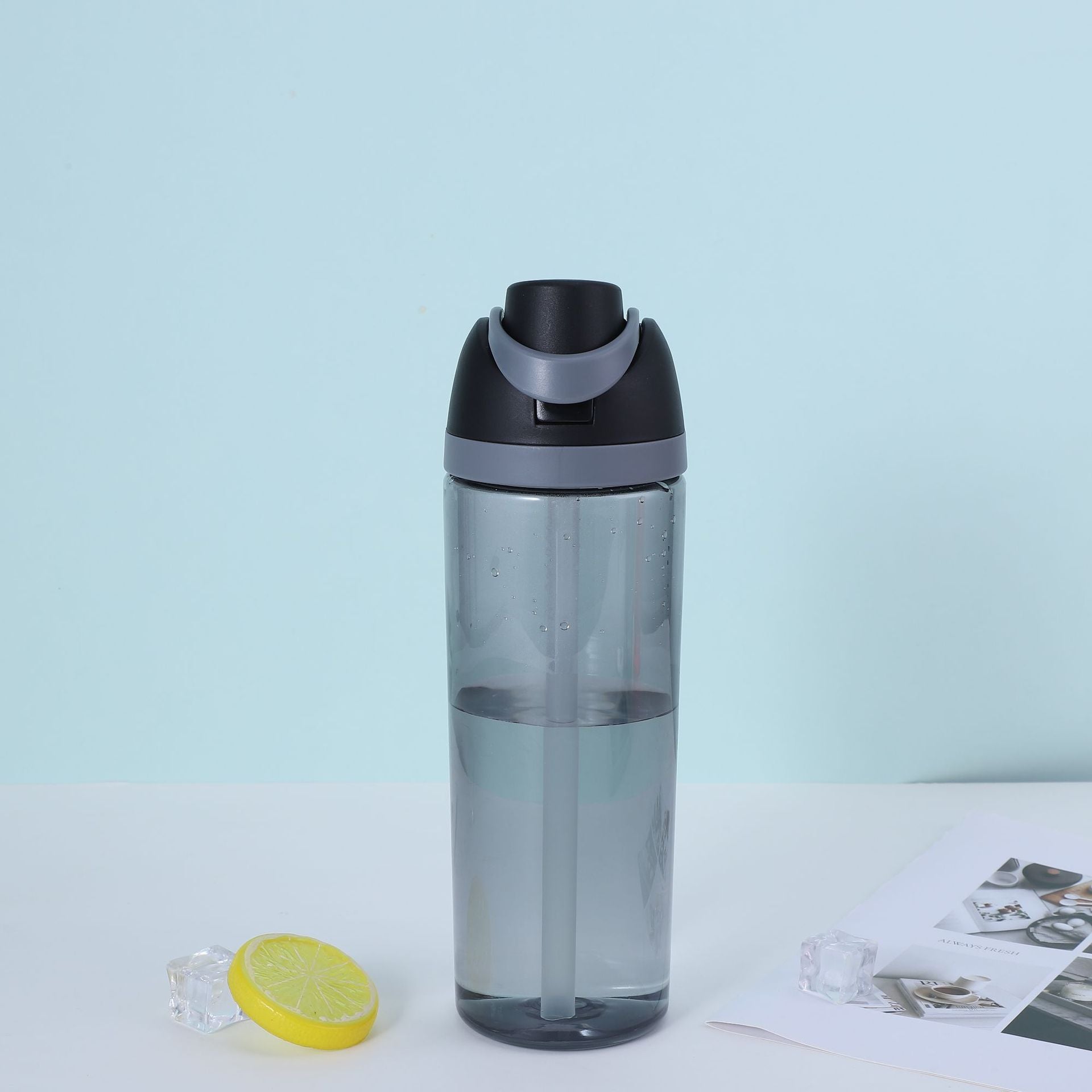 Cute High-Appearance Water Bottle with Straw for Girls, Suitable for Sports and Outdoor Use, Children's Plastic Cup, Gift, Household Water Jug, Leak-Proof and Sealed Merch Eternally