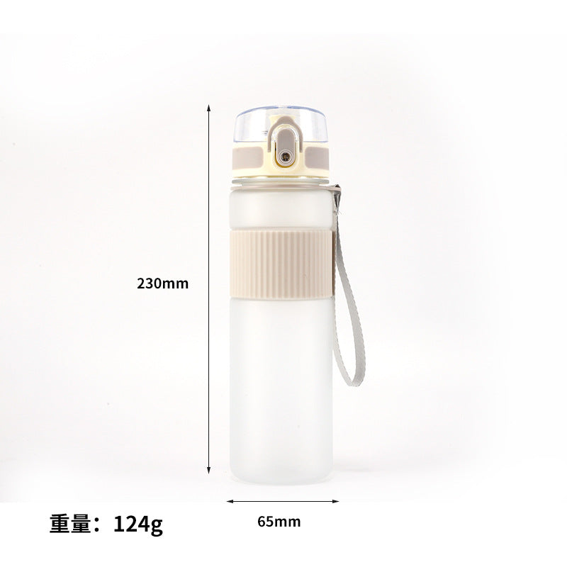 Frosted Handfeel Sports Water Cup Plastic Handheld Cup Men's and Women's Creative Portable Student Kettle with Lid High Color Value Water Cup Merch Eternally