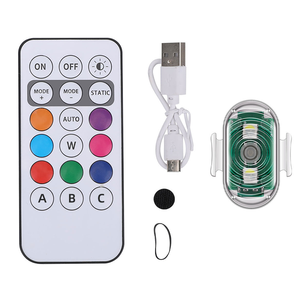 Cross-border new motorcycle electric vehicle night warning light wireless remote control aircraft light colorful anti-collision induction light Merch Eternally