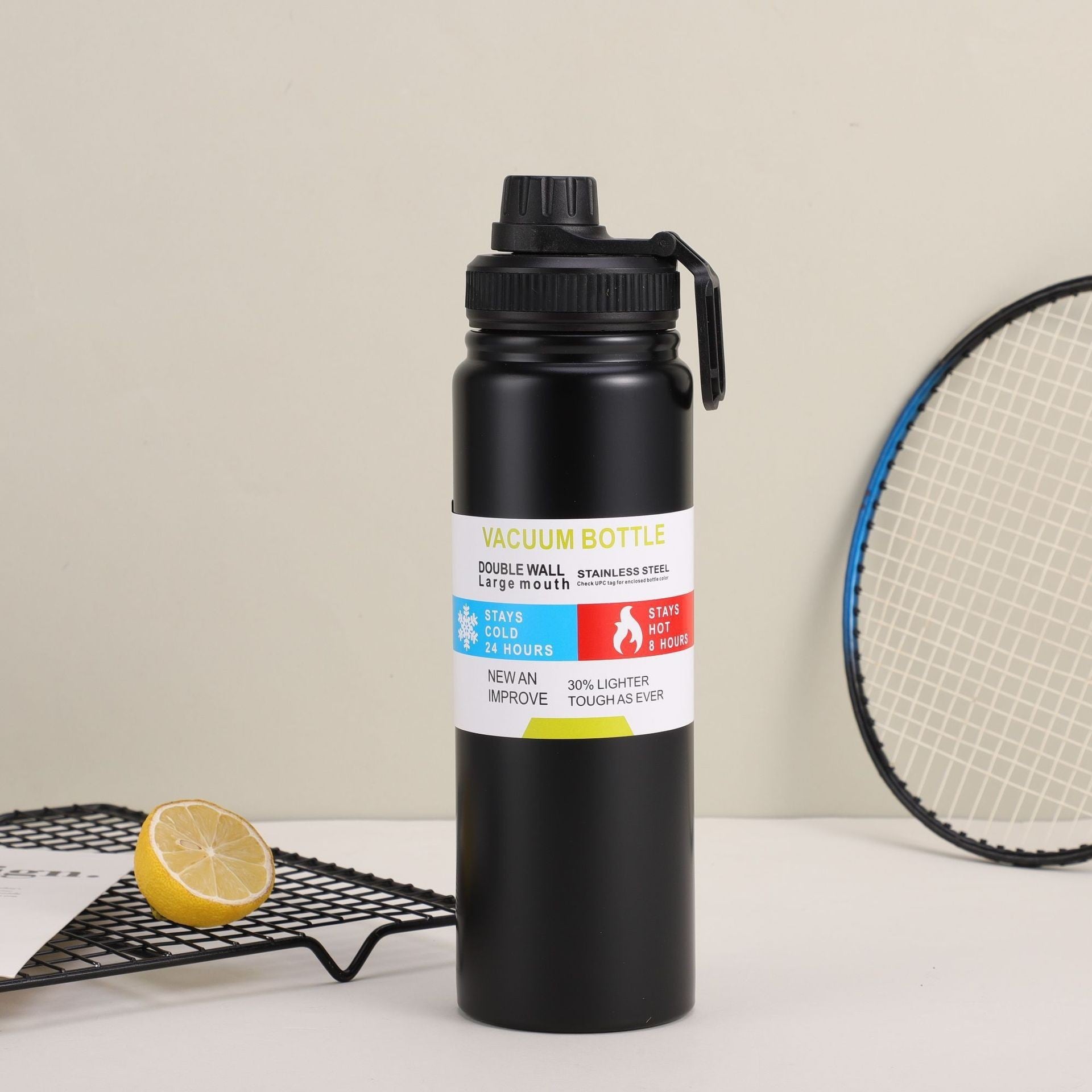 New thermos cup 304 stainless steel double-layer cup portable travel space pot large capacity outdoor sports water bottle Merch Eternally