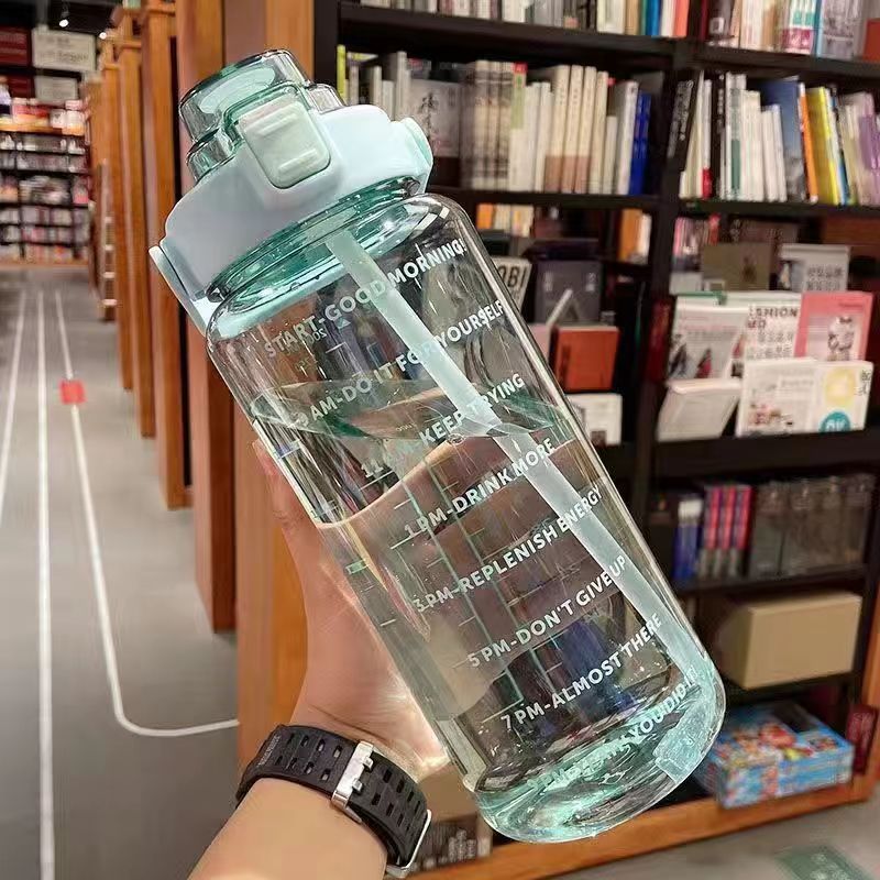 Water Cup, Super Large Capacity, High Appearance, Ton-Ton Barrel, Outdoor Sports Straw Cup, New Scale Cup, High Temperature Resistant Kettle Merch Eternally