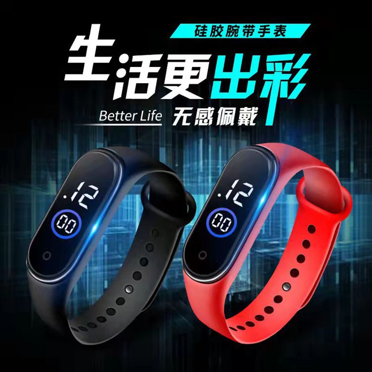 New Led Digital Watch Bracelet M4 Waterproof Fashion Digital Sports Model Kidsren's Student Led Digital Watch Manufacturer Merch Eternally