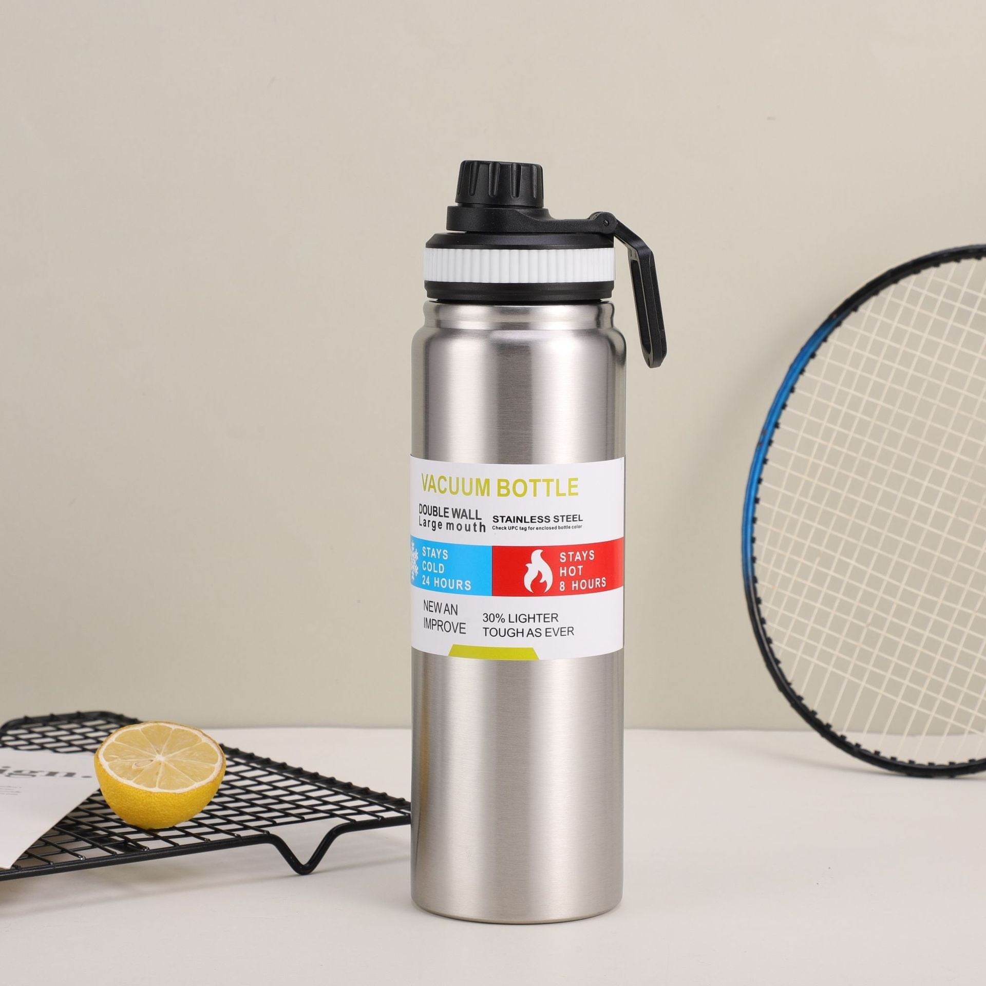 New thermos cup 304 stainless steel double-layer cup portable travel space pot large capacity outdoor sports water bottle Merch Eternally