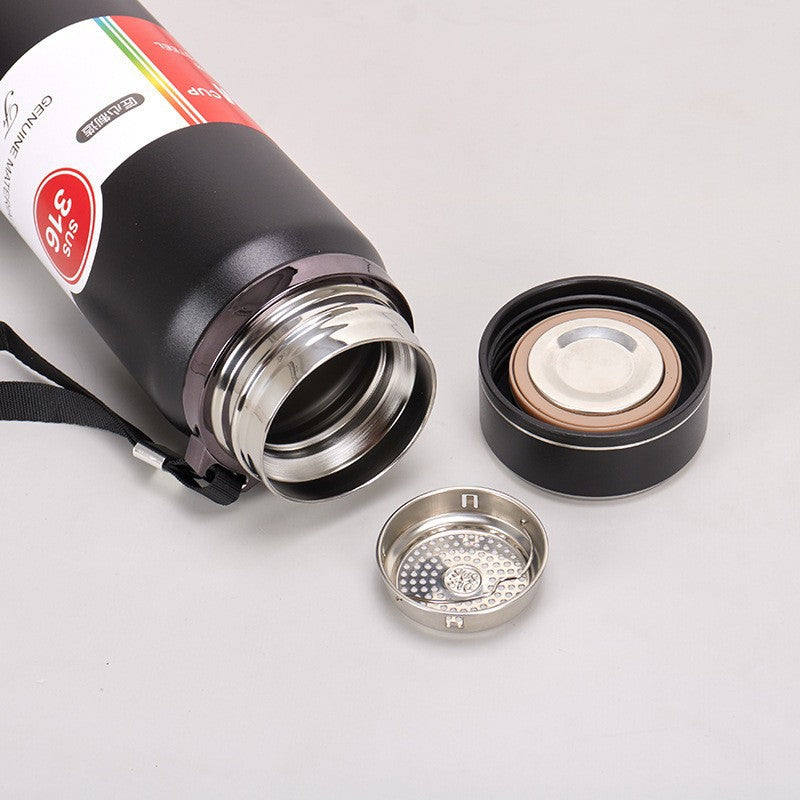 New thermos cup 304 stainless steel double-layer cup portable travel space pot large capacity outdoor sports water bottle Merch Eternally
