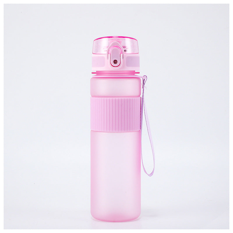 Frosted Handfeel Sports Water Cup Plastic Handheld Cup Men's and Women's Creative Portable Student Kettle with Lid High Color Value Water Cup Merch Eternally