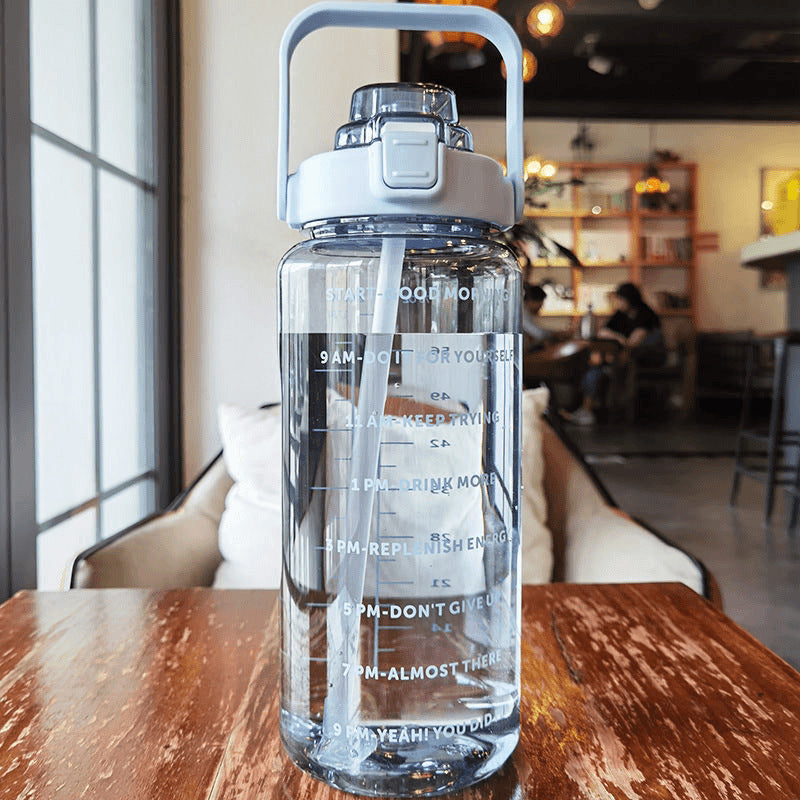 Water Cup, Super Large Capacity, High Appearance, Ton-Ton Barrel, Outdoor Sports Straw Cup, New Scale Cup, High Temperature Resistant Kettle Merch Eternally