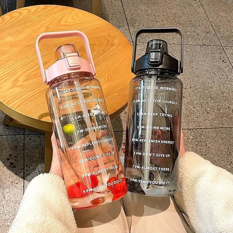 Water Cup, Super Large Capacity, High Appearance, Ton-Ton Barrel, Outdoor Sports Straw Cup, New Scale Cup, High Temperature Resistant Kettle Merch Eternally