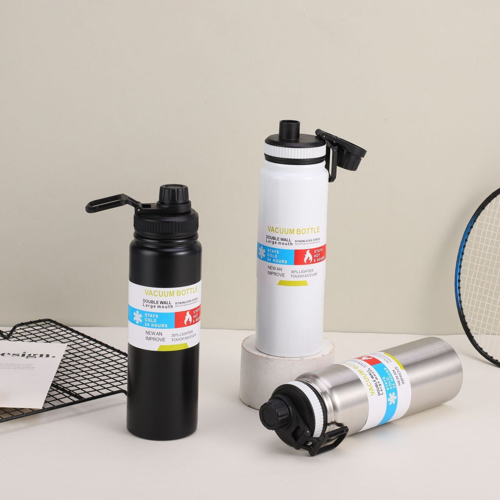 New thermos cup 304 stainless steel double-layer cup portable travel space pot large capacity outdoor sports water bottle Merch Eternally