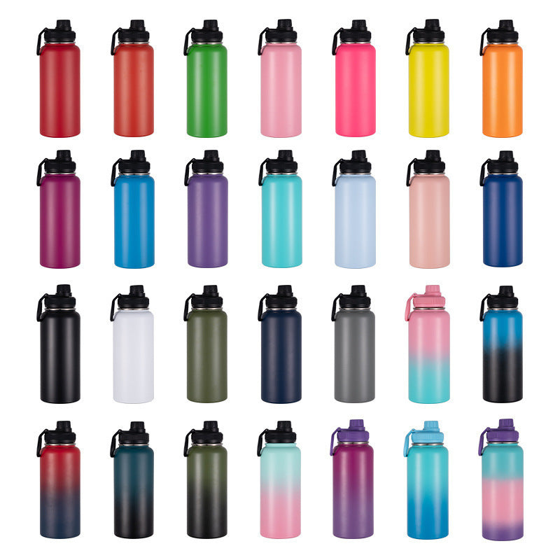 New thermos cup 304 stainless steel double-layer cup portable travel space pot large capacity outdoor sports water bottle Merch Eternally