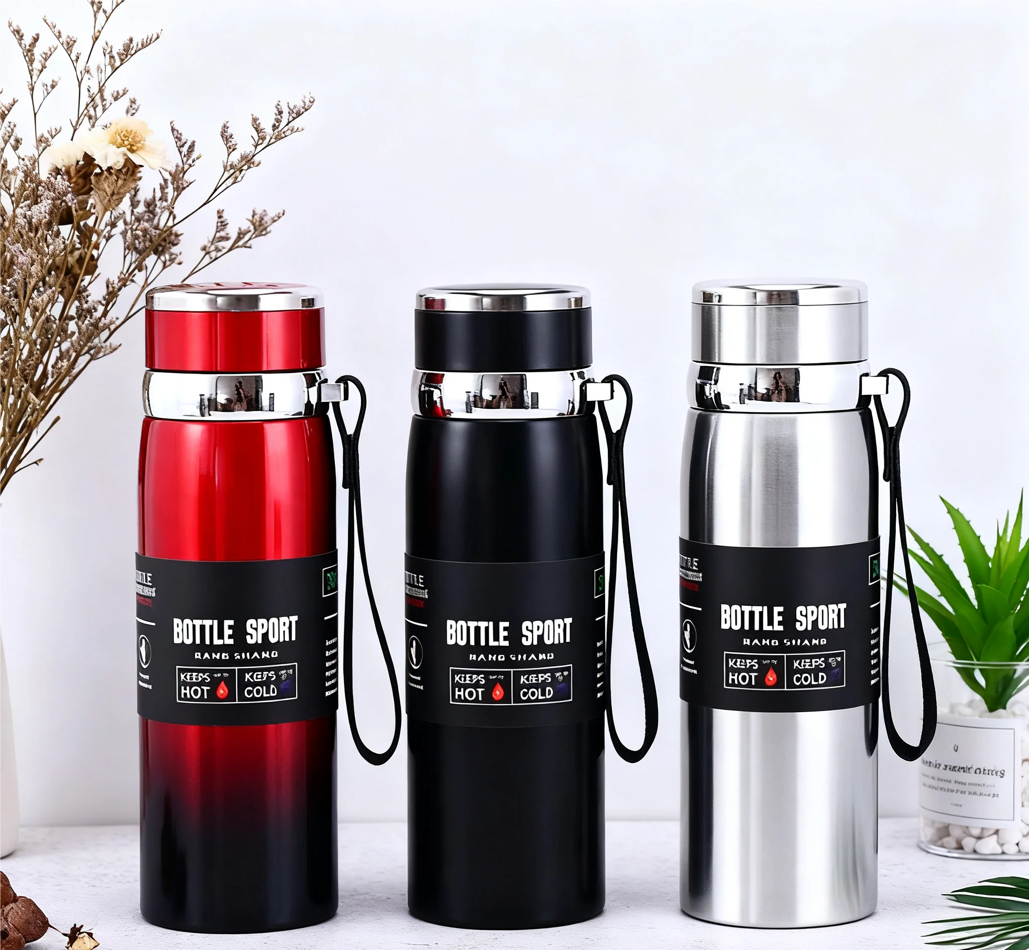 1L Thermal Water Bottle Keep Cold and Hot Water Bottle Thermos for Water Tea Coffee Vacuum Flasks Stainless Steel Thermos Bottle Merch Eternally