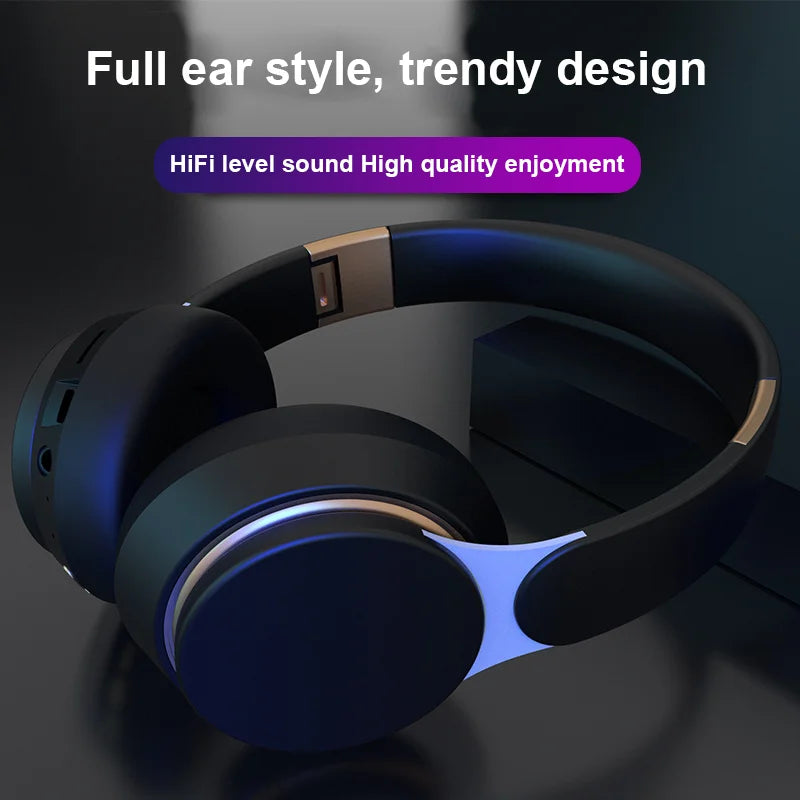 Headphones Bluetooth Wireless Headsets With Mic Music Gaming Sports Earpieces Great Bass Earphones Foldable Support TF SD-Card Merch Eternally