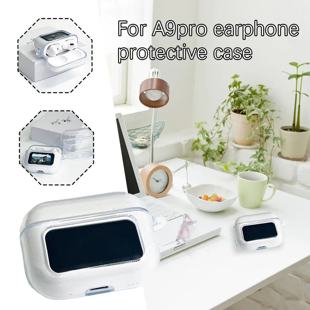 Transparent Silicone Cover For A9PRO Headphones Protective Case Anti-fall Shockproof Dustproof Wireless Earphones Shell Case Merch Eternally
