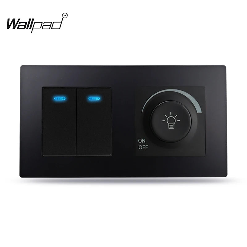 EU Wallpad Incandescent Halogen Light Dimmer Switch Rotary Knob Adjustable Brightness Controller Plastic Frame for LED Bulb Merch Eternally