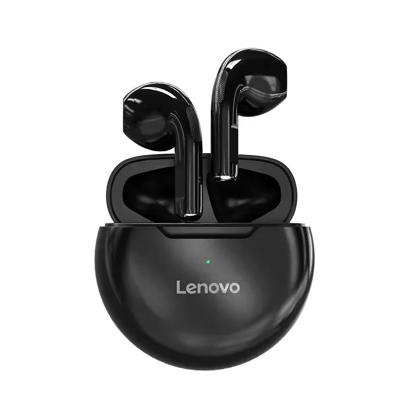 Lenovo HT38 TWS Sport Earphones, Mini Wireless Bluetooth Headset, HiFi Stereo Bass Fast Charging Case Sweatproof Running Earbuds Merch Eternally