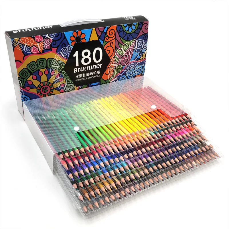 48/72/120/160/180 Colors Pencils Set Watercolor Pencils Professional Oil Wood Soft Pencil For School Drawing Sketch Art Supplies Merch Eternally