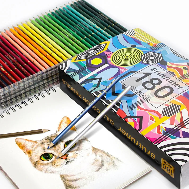 48/72/120/160/180 Colors Pencils Set Watercolor Pencils Professional Oil Wood Soft Pencil For School Drawing Sketch Art Supplies Merch Eternally