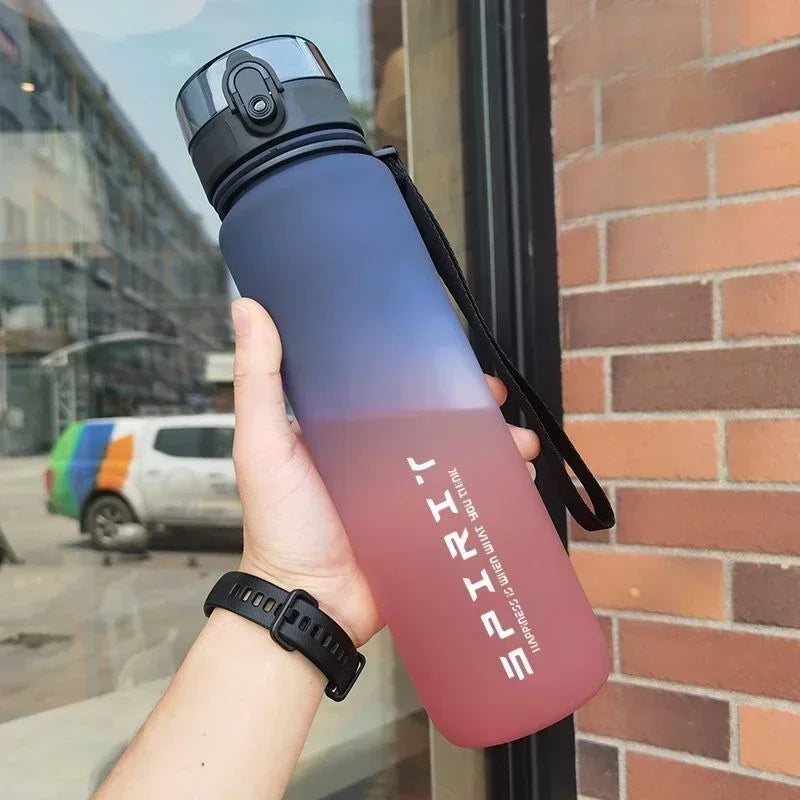 1 Liter Large Capacity Sports Water Bottle Leak Proof Colorful Plastic Cup Drinking Outdoor Travel Portable Gym Fitness Jugs Merch Eternally