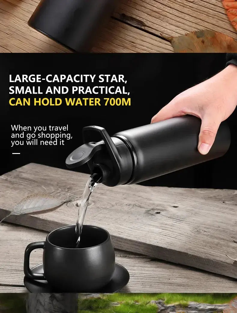 Metal Portable Water Bottle Leakproof Reusable Outdoor Sports Cup for Cycling Hiking Gym Halloween Gift Christmas Gift Travel Merch Eternally