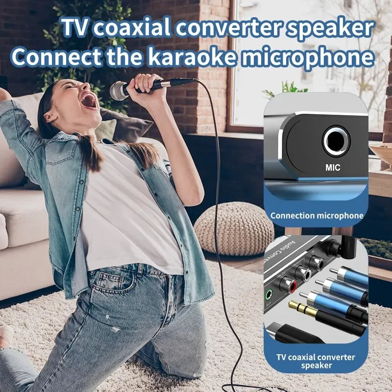 HIFI Bluetooth 5.2 Audio Receiver DAC Coaxial Digital To Analog Converter 3.5mm AUX RCA Mic U-Disk Jack Stereo Wireless Adapter Merch Eternally