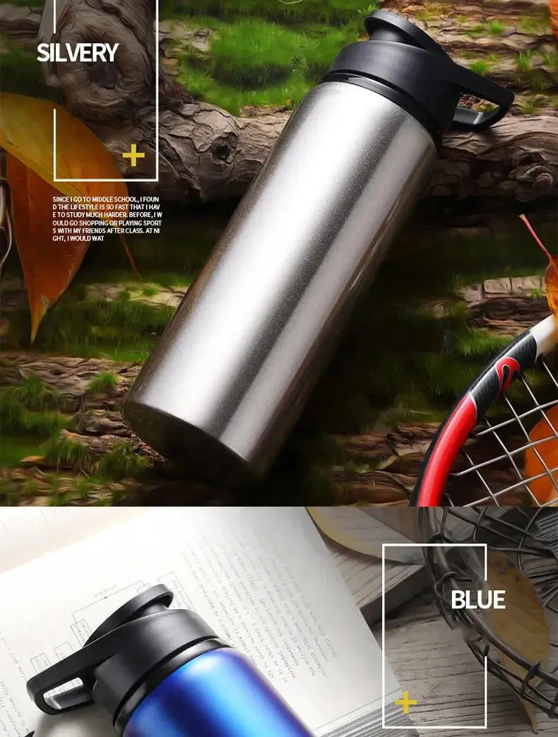 Metal Portable Water Bottle Leakproof Reusable Outdoor Sports Cup for Cycling Hiking Gym Halloween Gift Christmas Gift Travel Merch Eternally