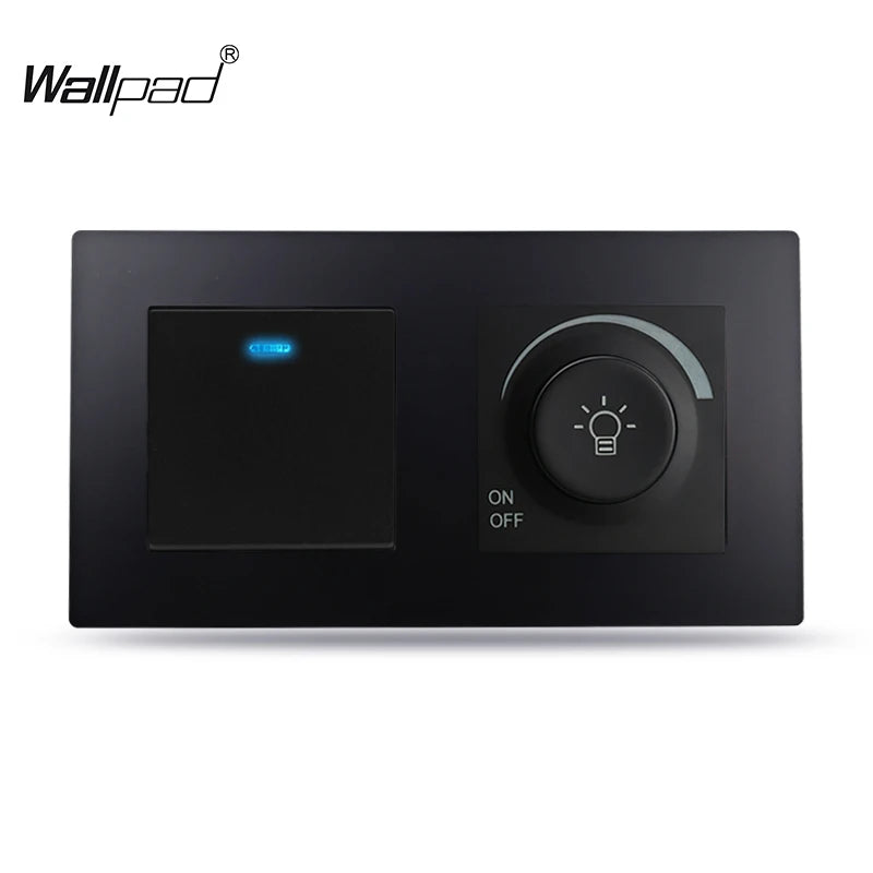 EU Wallpad Incandescent Halogen Light Dimmer Switch Rotary Knob Adjustable Brightness Controller Plastic Frame for LED Bulb Merch Eternally