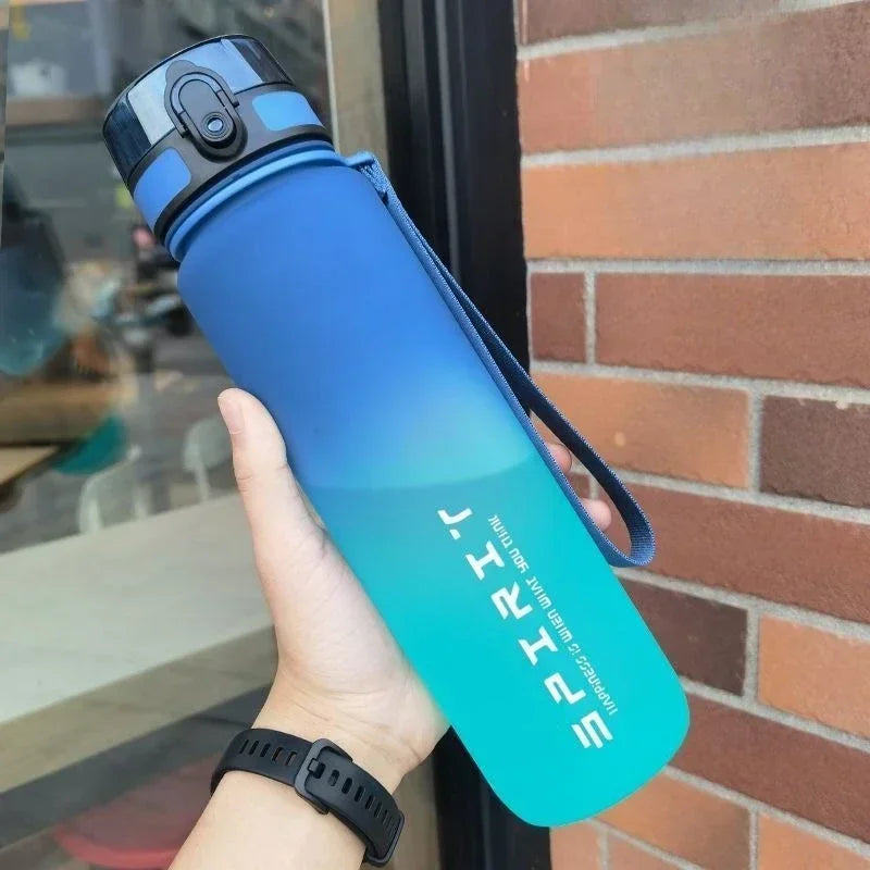 1 Liter Large Capacity Sports Water Bottle Leak Proof Colorful Plastic Cup Drinking Outdoor Travel Portable Gym Fitness Jugs Merch Eternally