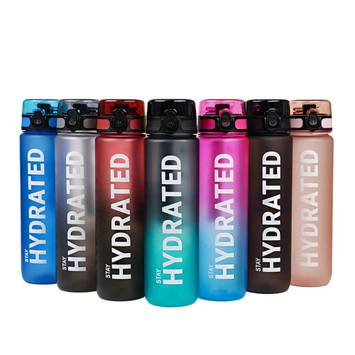 1pc 1000ml Large Capacity Transparent Plastic Water Bottle with Cap and Handle, Multiple Colors Available, Suitable for Outdoor Merch Eternally