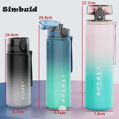 1 Liter Large Capacity Sports Water Bottle Leak Proof Colorful Plastic Cup Drinking Outdoor Travel Portable Gym Fitness Jugs Merch Eternally