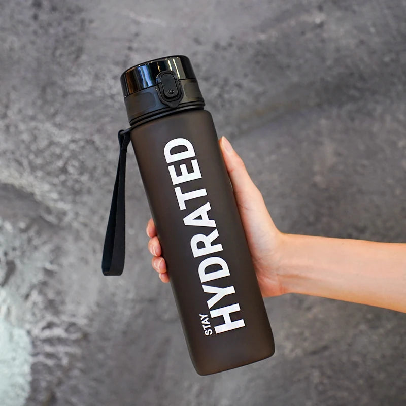 1pc 1000ml Large Capacity Transparent Plastic Water Bottle with Cap and Handle, Multiple Colors Available, Suitable for Outdoor Merch Eternally