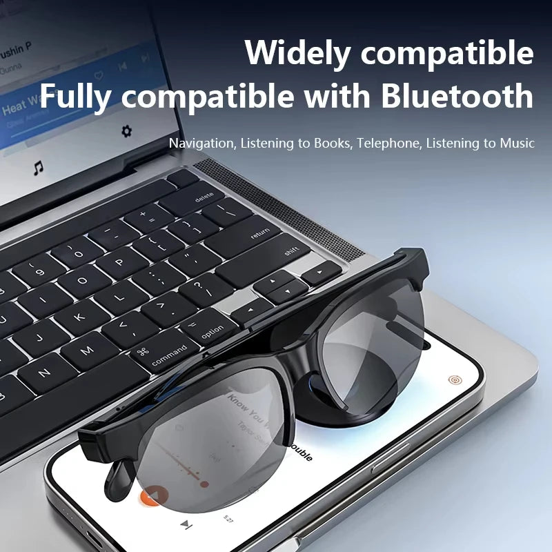 Lenovo 2026 New Smart Glasses AI Translation Bluetooth Conversation Recording Listening To Music Smart Sunglasses for Men Women Merch Eternally