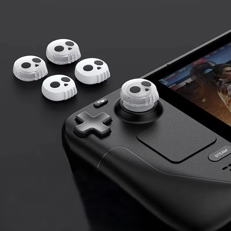 Skull Silicone Soft Thumb Stick Grip Cap Joystick Cover For Valve Steam Deck Oled / ASUS ROG Ally X Game Console Thumbstick Case Merch Eternally