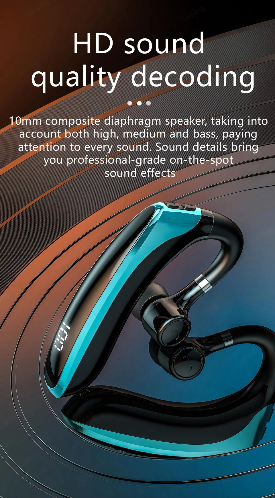 Wireless Bluetooth Headphones With Microphon Earphone ENC Noise Cancelling Handsfree Talking Headset Busines Auriculares Driving Merch Eternally