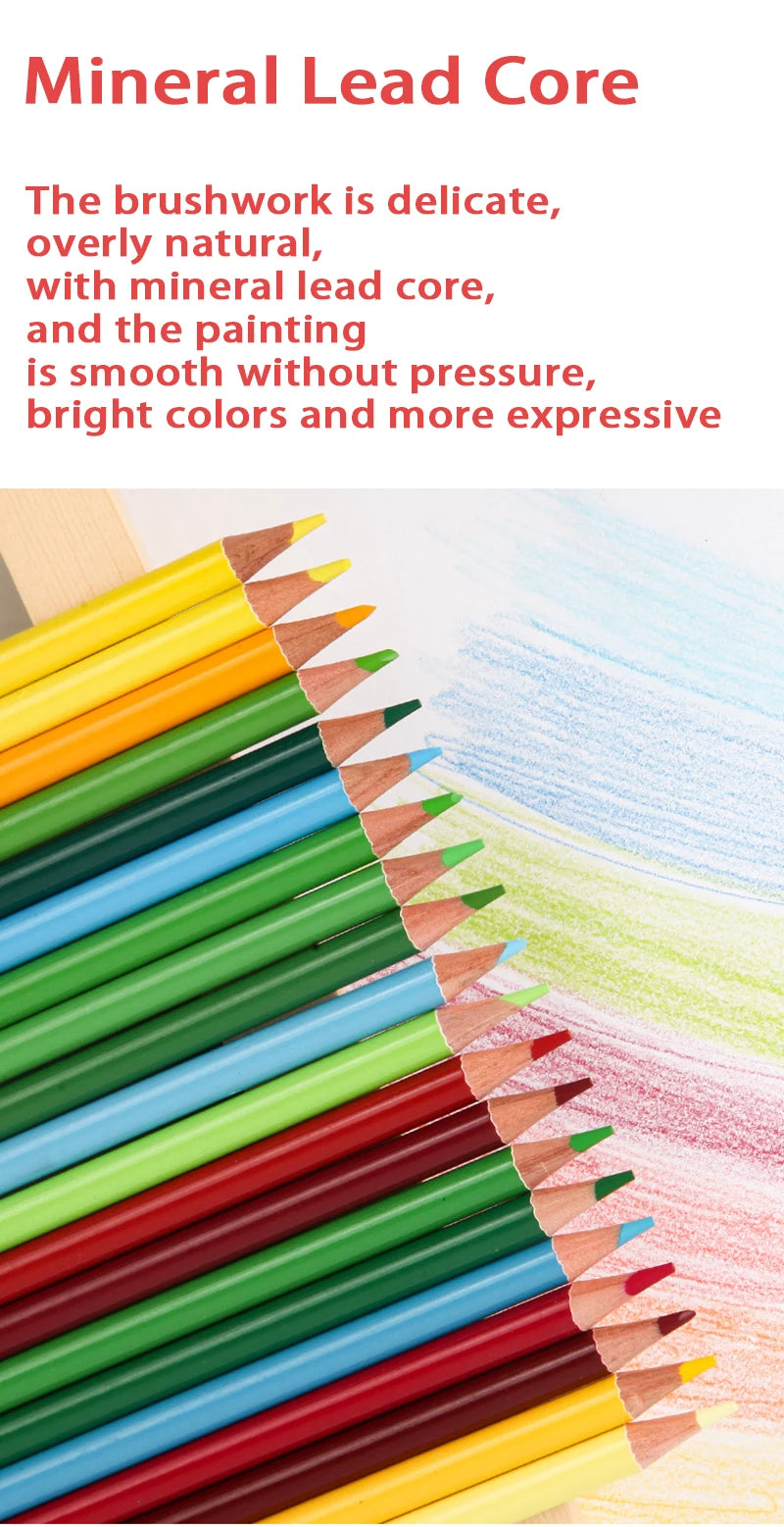 48/72/120/160/180 Colors Pencils Set Watercolor Pencils Professional Oil Wood Soft Pencil For School Drawing Sketch Art Supplies Merch Eternally
