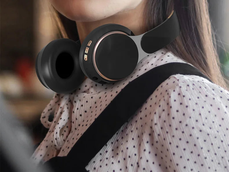 Headphones Bluetooth Wireless Headsets With Mic Music Gaming Sports Earpieces Great Bass Earphones Foldable Support TF SD-Card Merch Eternally