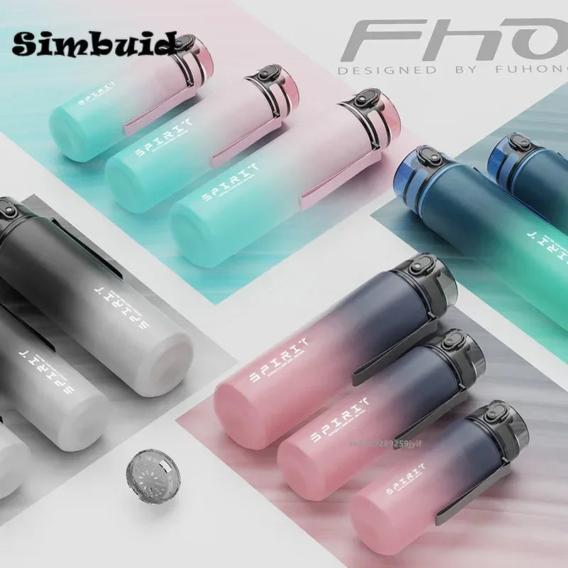 1 Liter Large Capacity Sports Water Bottle Leak Proof Colorful Plastic Cup Drinking Outdoor Travel Portable Gym Fitness Jugs Merch Eternally