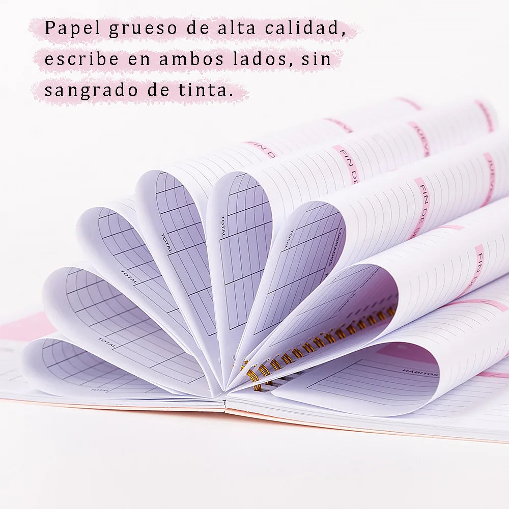 2025 A5 Agenda Planner Notebook Diary Weekly Planner Goal Habit Schedules Journal Notebooks For School Stationery Office Spanish Merch Eternally