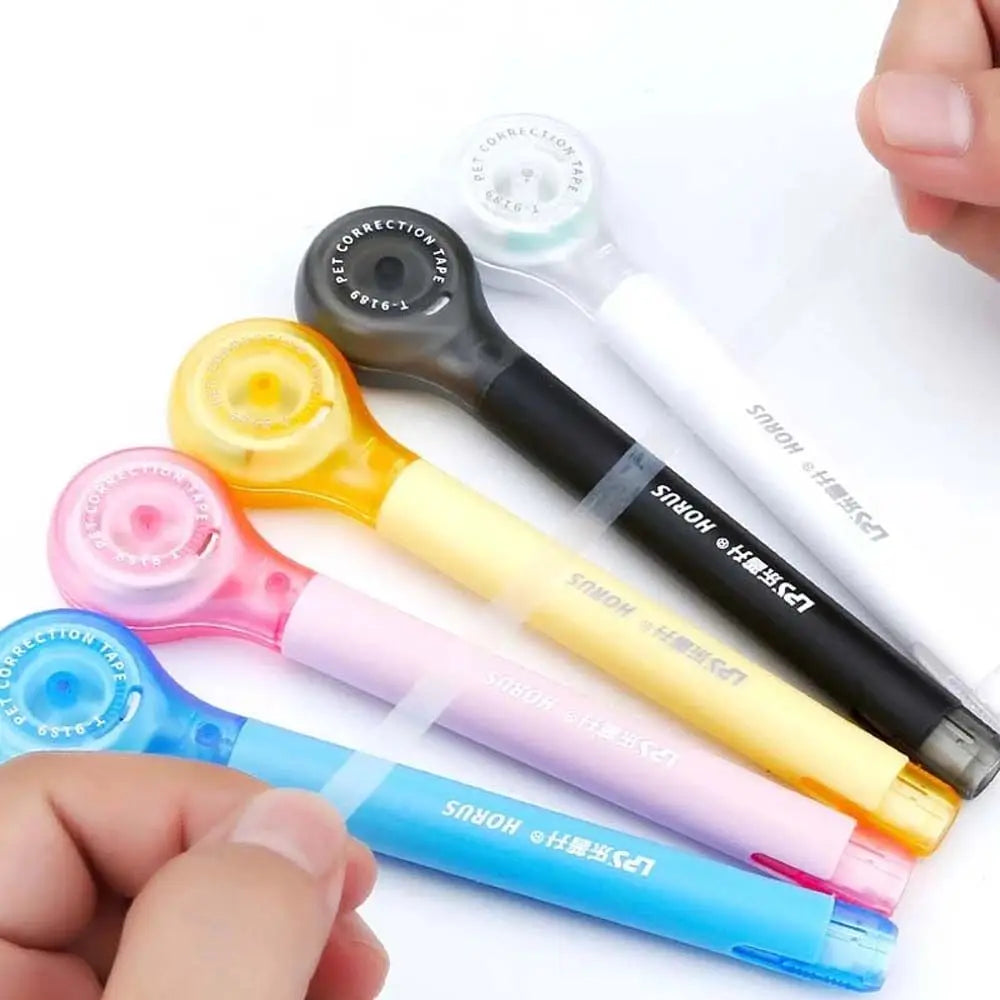 Colorful Correction Tape Creative Design Corrector of Pen Shape Comfortable Holding Kawaii Stationery School Supplies 5mm*6m Merch Eternally