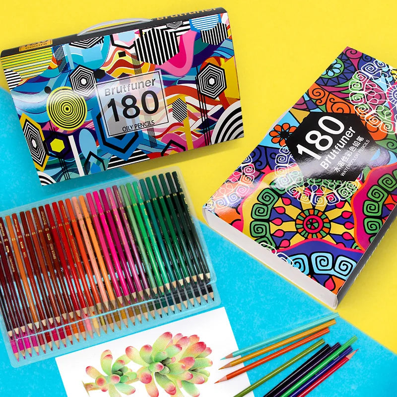 48/72/120/160/180 Colors Pencils Set Watercolor Pencils Professional Oil Wood Soft Pencil For School Drawing Sketch Art Supplies Merch Eternally