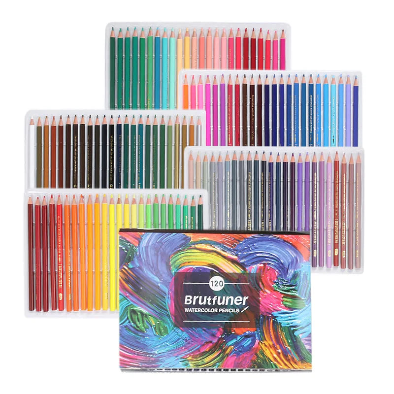 48/72/120/160/180 Colors Pencils Set Watercolor Pencils Professional Oil Wood Soft Pencil For School Drawing Sketch Art Supplies Merch Eternally