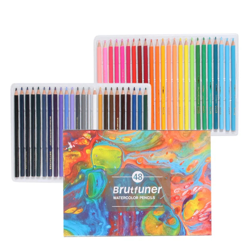 48/72/120/160/180 Colors Pencils Set Watercolor Pencils Professional Oil Wood Soft Pencil For School Drawing Sketch Art Supplies Merch Eternally
