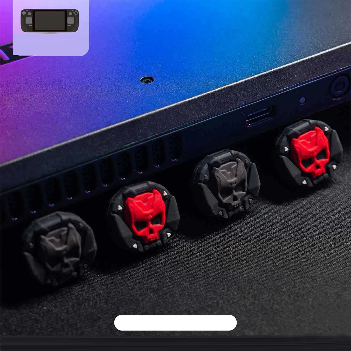 Skull Silicone Soft Thumb Stick Grip Cap Joystick Cover For Valve Steam Deck Oled / ASUS ROG Ally X Game Console Thumbstick Case Merch Eternally