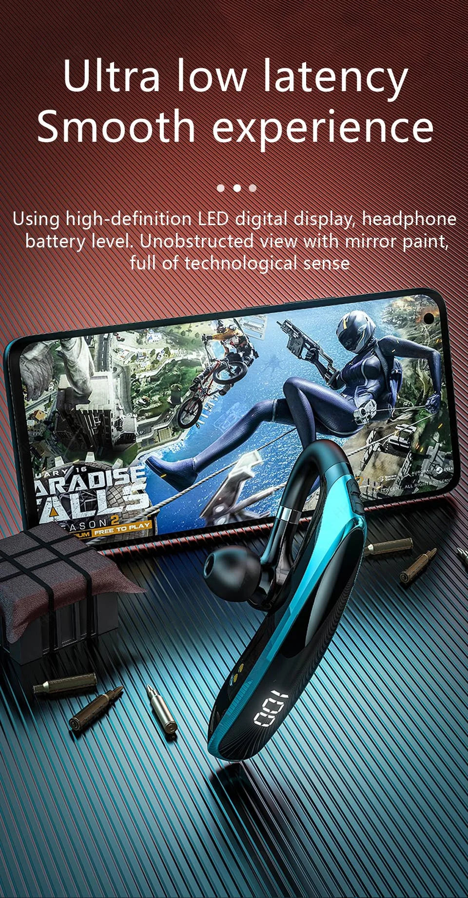 Wireless Bluetooth Headphones With Microphon Earphone ENC Noise Cancelling Handsfree Talking Headset Busines Auriculares Driving Merch Eternally