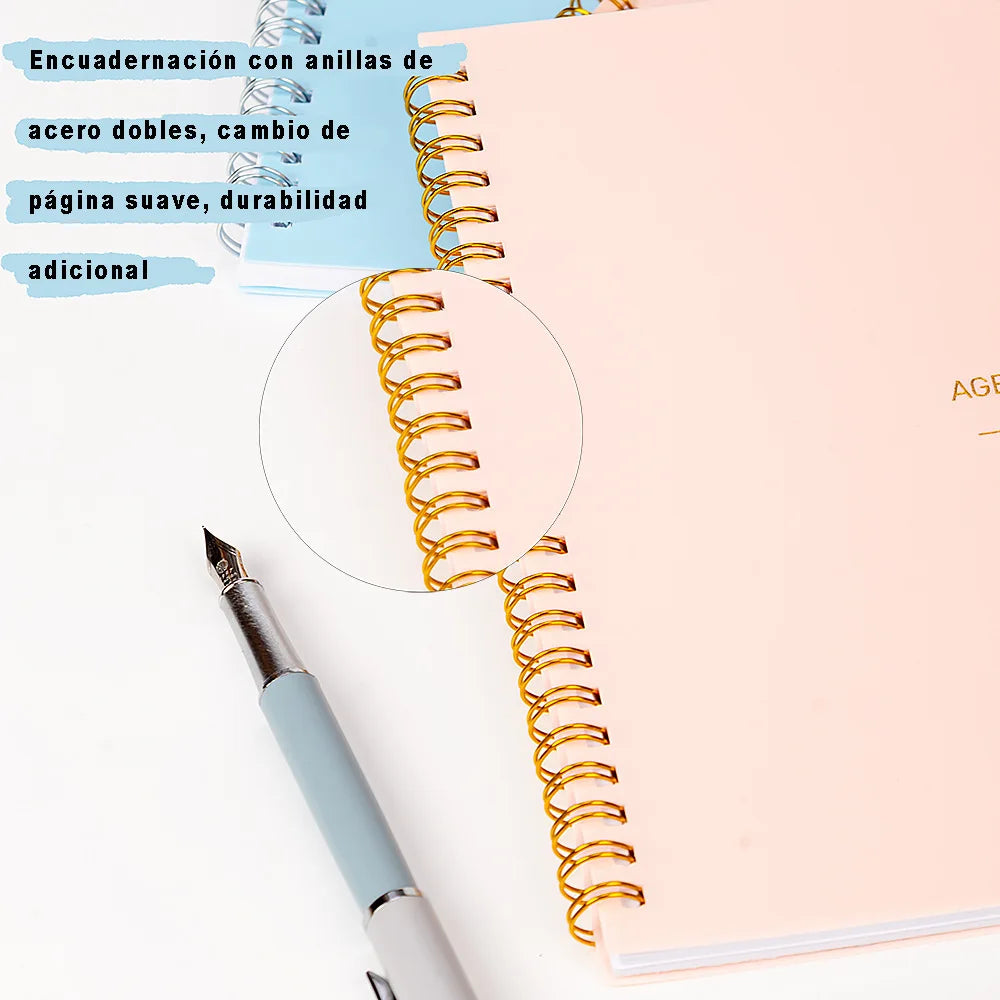 2025 A5 Agenda Planner Notebook Diary Weekly Planner Goal Habit Schedules Journal Notebooks For School Stationery Office Spanish Merch Eternally
