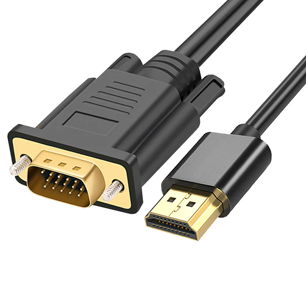 1080P HDMI Input To VGA Output Video Adapter Cable For HDTV PC Laptop Xbox PS5 Monitor Projector Converter 0.5m 1m 1.5m 2m 3m 5m Merch Eternally