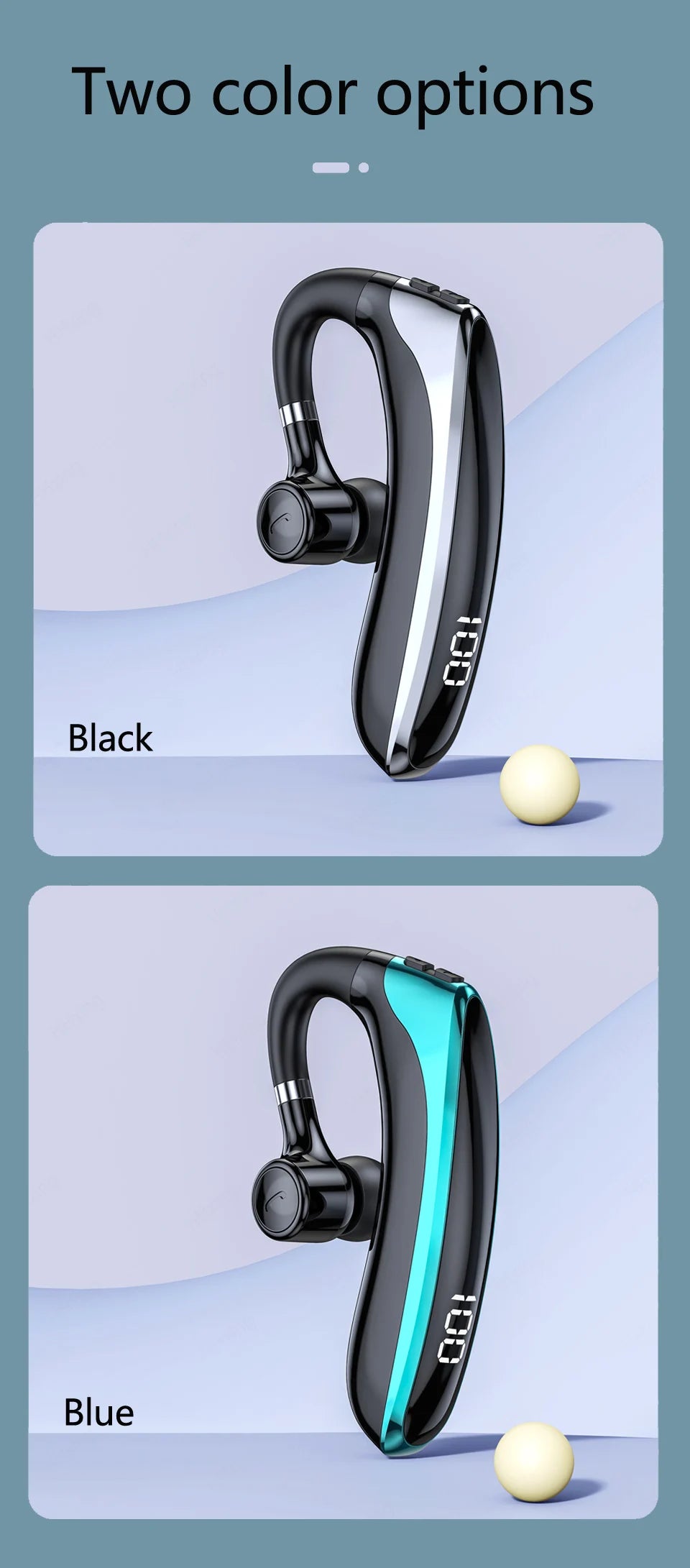 Wireless Bluetooth Headphones With Microphon Earphone ENC Noise Cancelling Handsfree Talking Headset Busines Auriculares Driving Merch Eternally