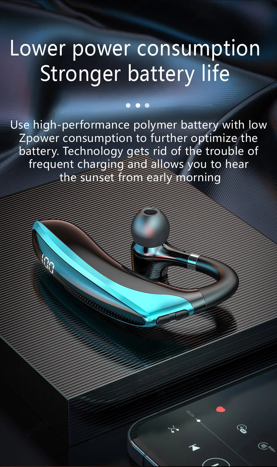 Wireless Bluetooth Headphones With Microphon Earphone ENC Noise Cancelling Handsfree Talking Headset Busines Auriculares Driving Merch Eternally