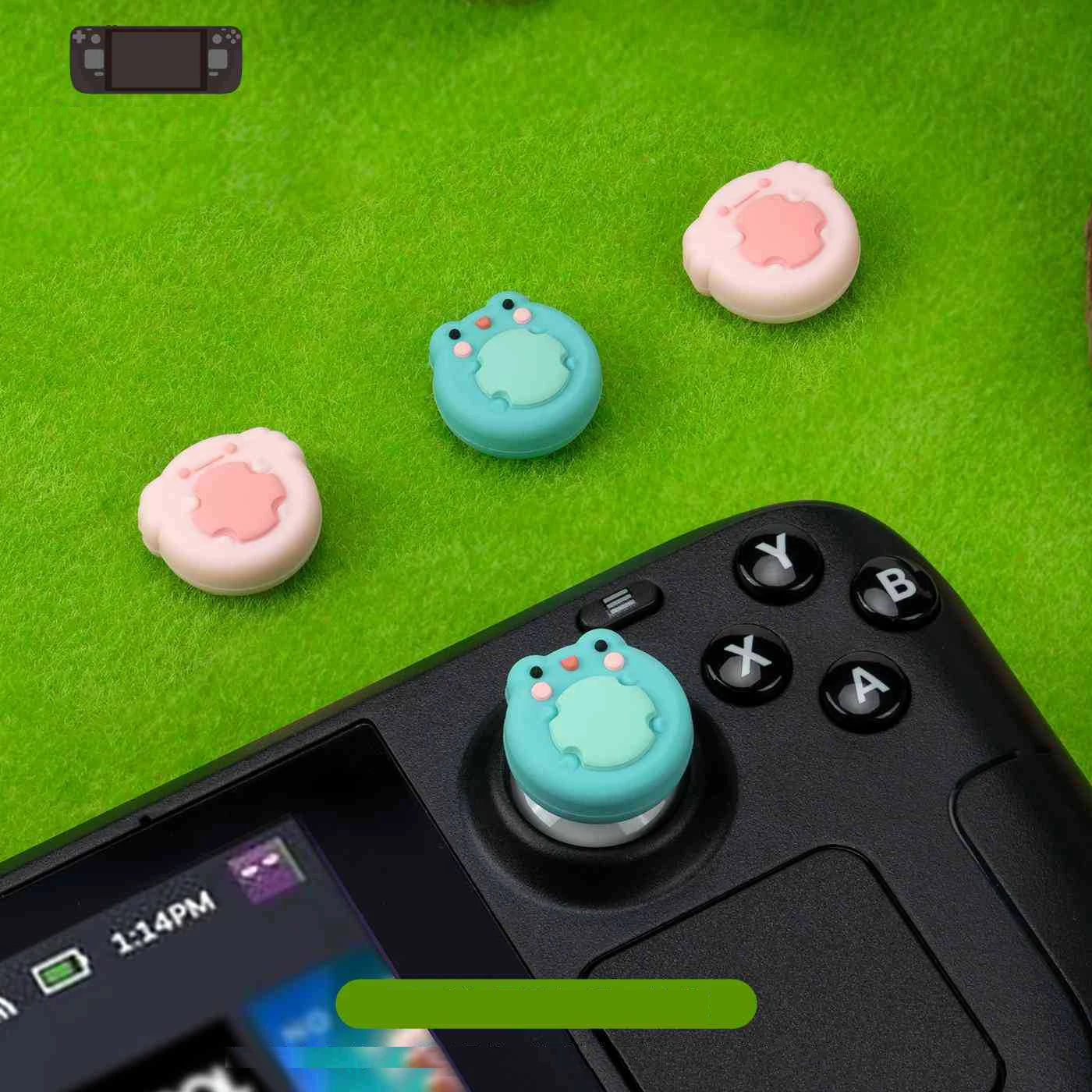 Skull Silicone Soft Thumb Stick Grip Cap Joystick Cover For Valve Steam Deck Oled / ASUS ROG Ally X Game Console Thumbstick Case Merch Eternally