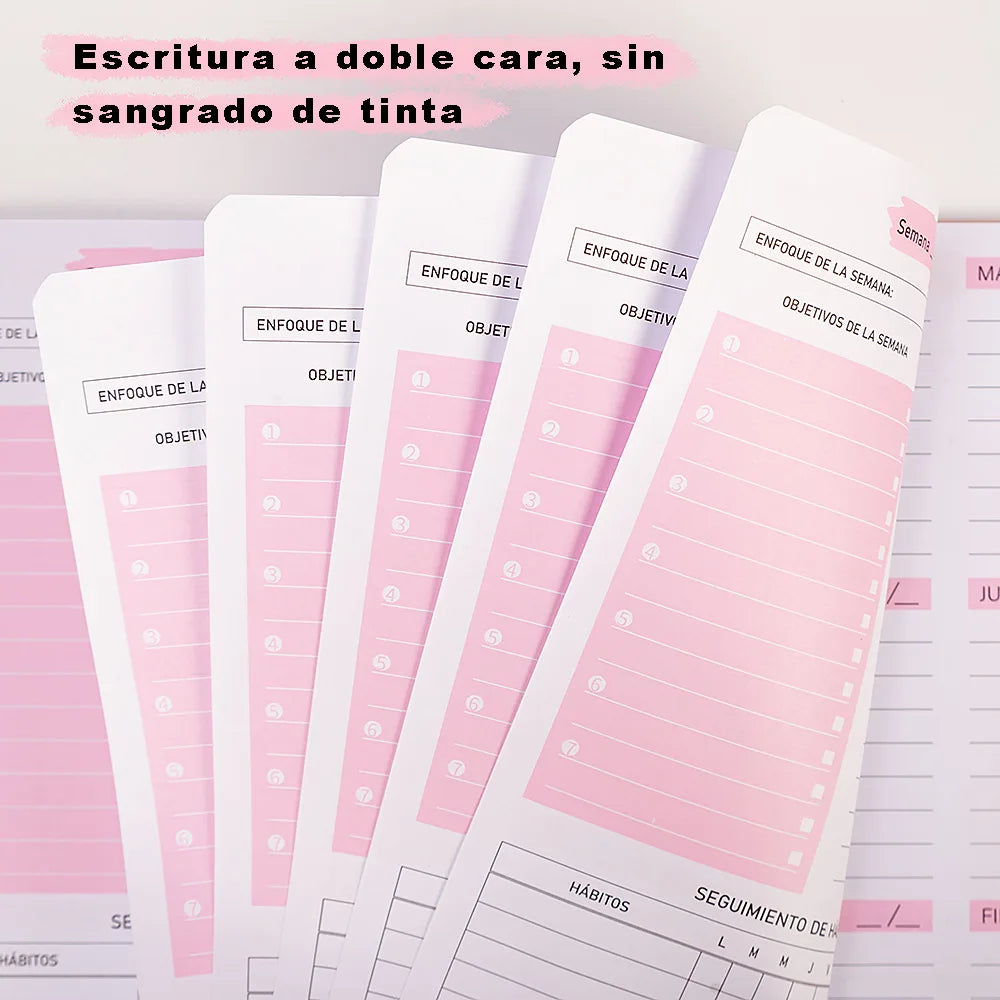 2025 A5 Agenda Planner Notebook Diary Weekly Planner Goal Habit Schedules Journal Notebooks For School Stationery Office Spanish Merch Eternally