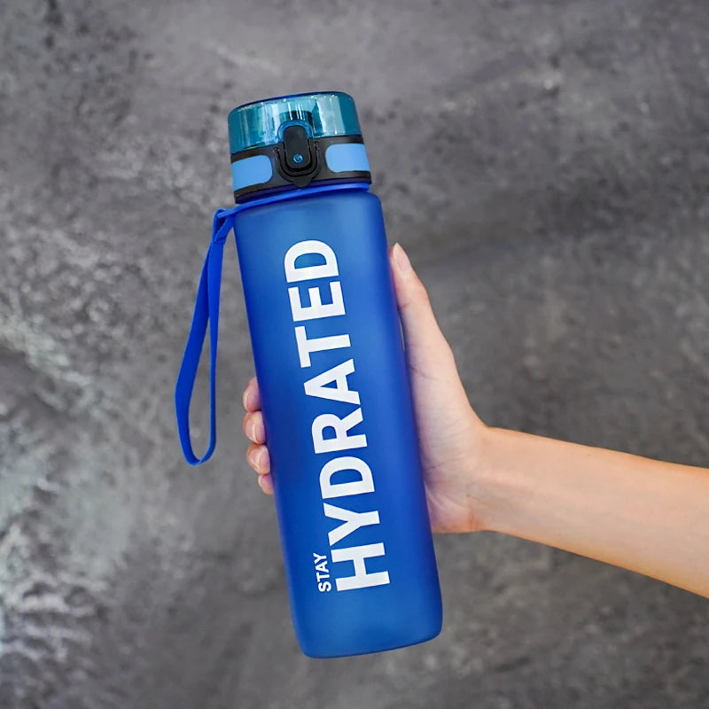 1pc 1000ml Large Capacity Transparent Plastic Water Bottle with Cap and Handle, Multiple Colors Available, Suitable for Outdoor Merch Eternally